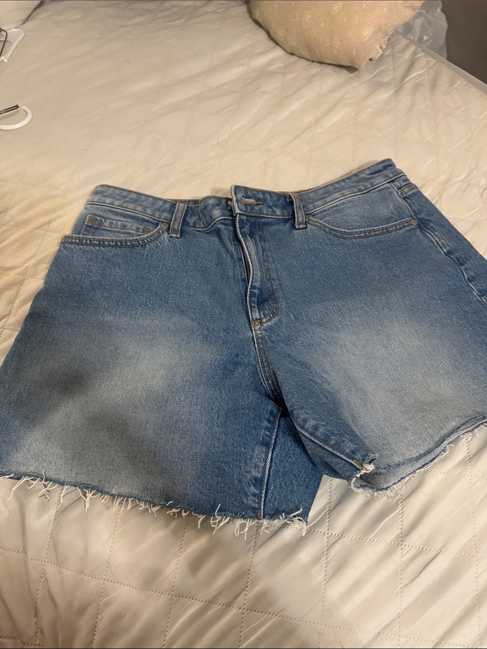 PINK Victoria's Secret Light Blue Denim Cutoff Shorts